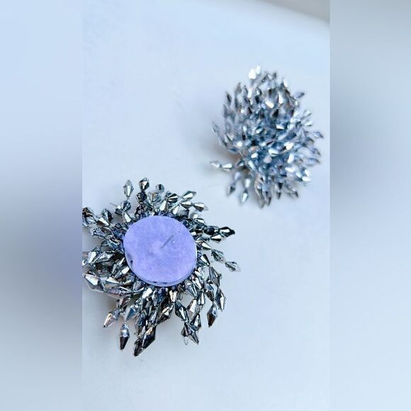 flower statement earrings H41 - Picture 4 of 4